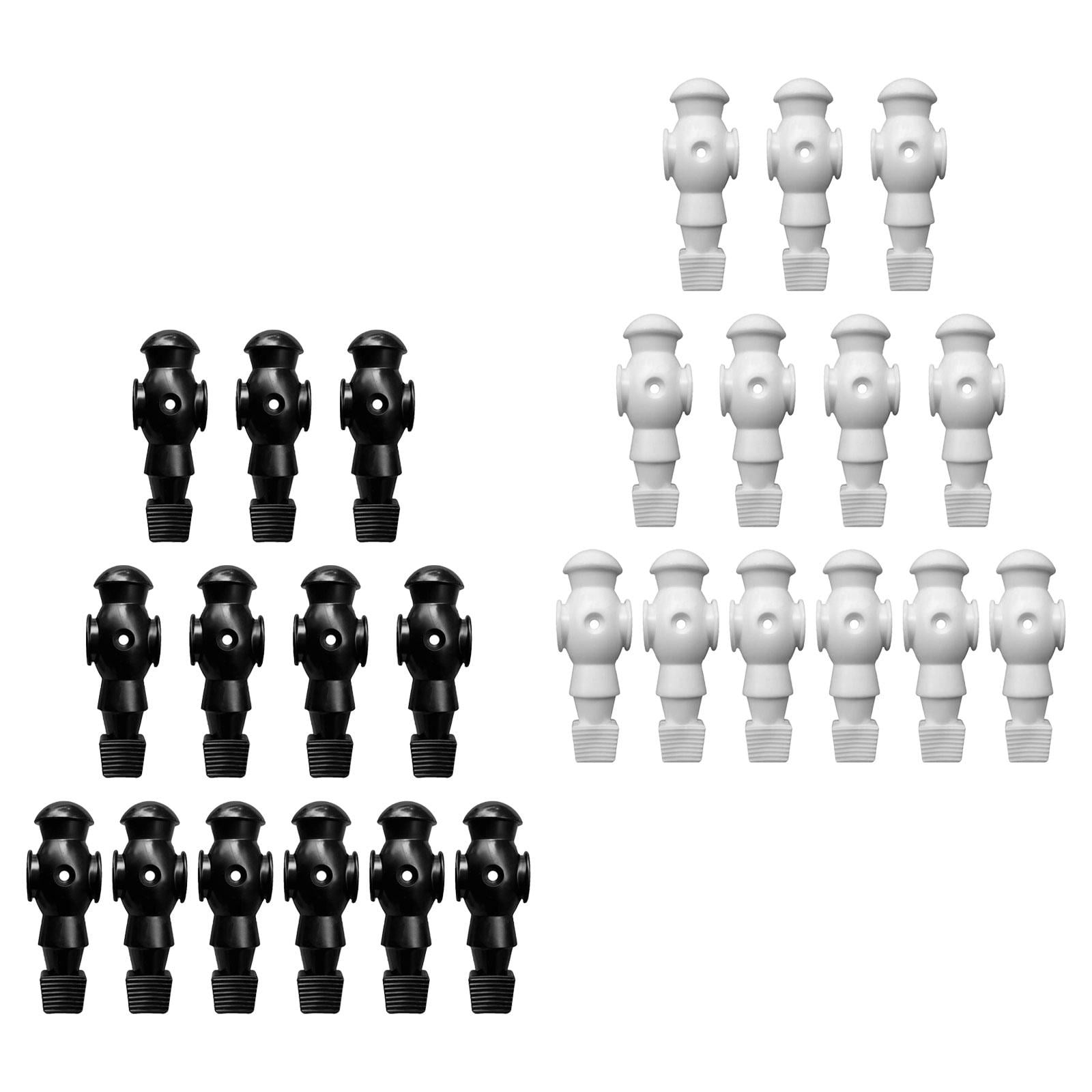 DimyFew 26Pcs Table Soccer Men Player Foosball Soccer Table Football Men Football Player Black White