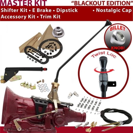 American Shifter FMX Shifter Kit Black 16 in. E Brake Cable Clamp Clevis Trim Kit Dipstick for F2539