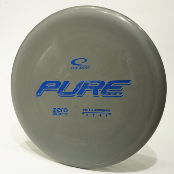 Latitude 64 Zero Soft Pure Disc Golf Putter & Approach Disc, Pick Color/Weight [Stamp & Exact Color May Vary] Gray 173-174 grams