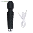 thumbnail image 6 of BadPiggies Personal Wand Massager Rechargeable Handheld Muscle Massager, 20 Vibrating Patterns 8 Speeds Potable for Back Neck Shoulder Sports Recovery, Black, 6 of 6