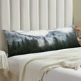 thumbnail image 2 of Foggy Forest Body Pillow Cover Misty Natural Scenery Mountain Landscape Pine Mist Wood Cloud Tree Cushion Long Pillowcase with Zipper Decorative Soft Large Bedding Pillow Cases for Couch 20"x54", 2 of 6