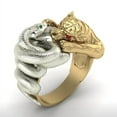 thumbnail image 4 of PikaLF Snake Tiger Ring for Men, Gold Tiger Silver Snake Fighting, Vintage Gothic Red Eyes Tiger Head Ring, Punk Hip Hop Green Eyes Snake Wrap Ring, Viking Animal Jewelry Gift for Men, 4 of 6