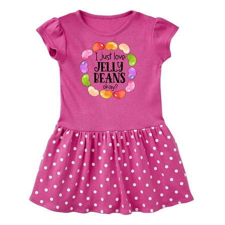 

Inktastic I Just Love Jellybeans Okay Easter Candy Gift Toddler Girl Dress