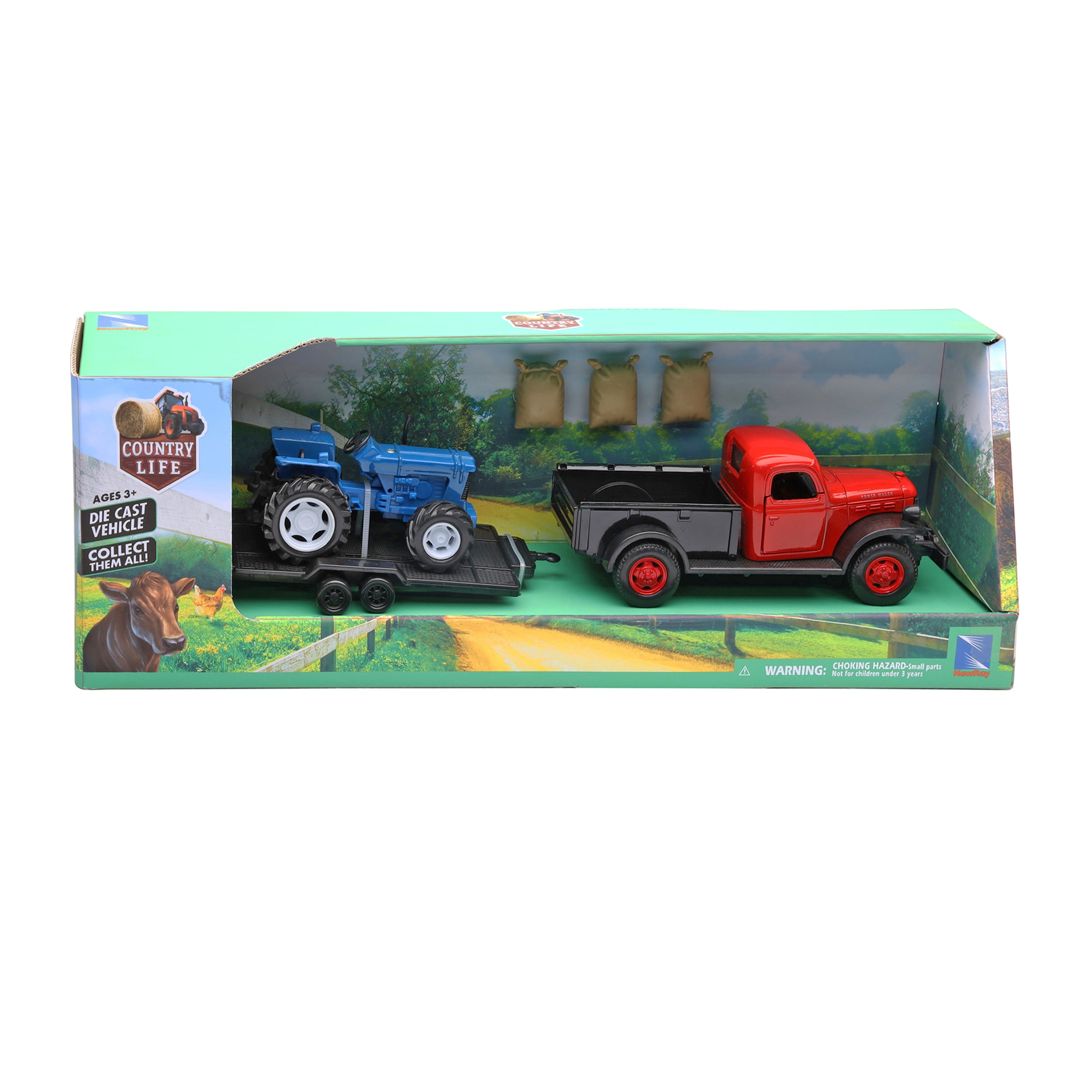 New Ray 1:32 DODGE Vintage Truck and Farm Tractor Set