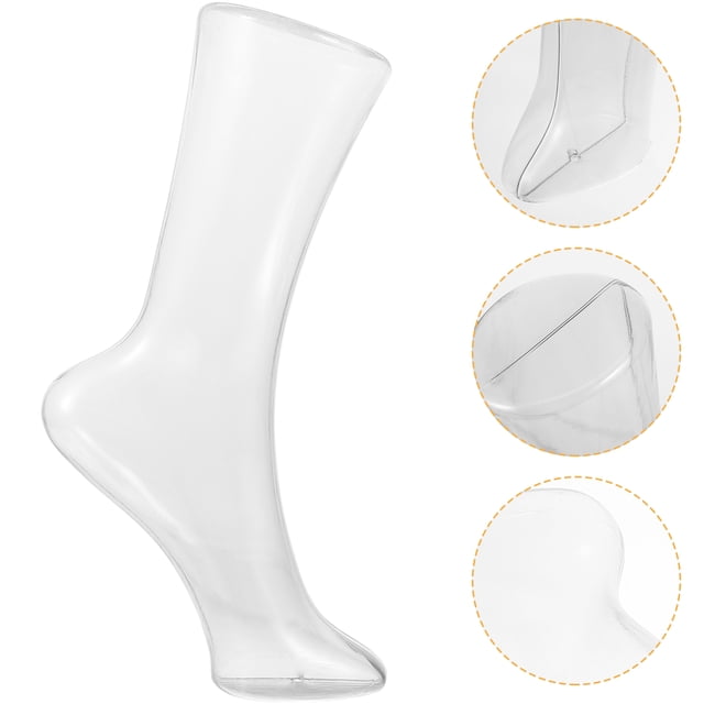 IDEANATEGRATE 2Ud Pie Plástico Claro Para Mostrar Calcetines Joyas Y Pulseras En Tienda
