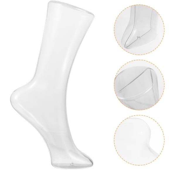 IDEANATEGRATE 2Ud Pie Plástico Claro Para Mostrar Calcetines Joyas Y Pulseras En Tienda