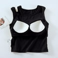 thumbnail image 5 of Aloohaidyvio Womens Square Neck Longline Sports Bra - Workout Crop Tank Tops Padded with Built in Shelf Yoga Bra, 5 of 5