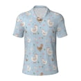 thumbnail image 2 of Daiia Funny Chicken Pattern Men’s Polo Shirts,Solid Deck Shirt,Classic Fit, Breathable Cotton Polo for Casual and Sport Wear-Large, 2 of 9