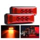 thumbnail image 1 of 2PCS 24V 3.9Inch 3 LED Truck Trailer Red Light Front Rear LED Side Marker Lights Clearance Indicator Lamp Waterproof, 1 of 4