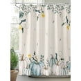 thumbnail image 2 of Fsddascl Thanksgiving Shower Curtain Set - Small 36" x 72" Washable Bathtub Curtain with 12 Hooks, Fall Blue White Pumpkin Leaves Vintage Waterproof Fabric Stall Shower Curtains for Bathroom/Bathtub, 2 of 6