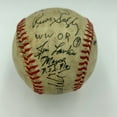 Don Drysdale Mets Broadcasters Signed Baseball With Florida Mayor PSA