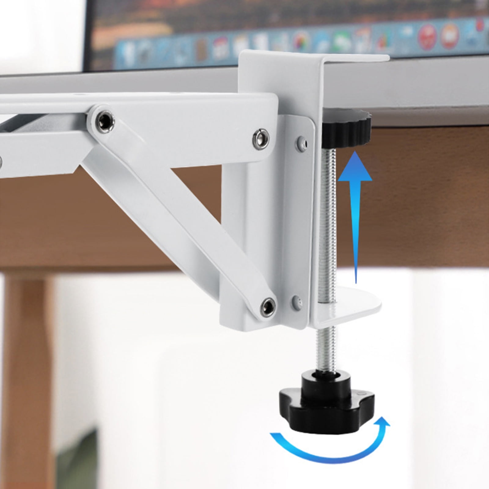 Foldable Bracket Shelf for Desktop Computer Stand for Desk Desktop Shelves Desk Keyboard Tray Desk Shelf Desktop