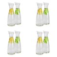 thumbnail image 1 of 8Pcs 0.6L Plastic Water Carafes with White Flip Tab Lids- Food Grade & Recyclable Shatterproof Pitchers - Juice Jar, 1 of 5