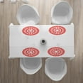 thumbnail image 3 of Ambesonne Mandala Place Mats Set of 4, Hungarian Round Folk Art, Standard Size, White and Vermilion, 3 of 4