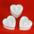 thumbnail image 4 of BalsaCircle 12 White Unscented Heart Votive Tealight Candles Birthday Party, 4 of 8