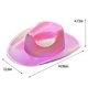 thumbnail image 3 of Sombrero grande fluorescente de estilo compuesto colorido para fiesta, sombrero de vaquero colorido para festival, sombrero de vaquero, 3 of 7
