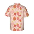 thumbnail image 4 of Xecao Strawberry print Hawaiian shirt - a stylish short-sleeve button-down for men, perfect for casual beach and tropical outings., 4 of 9