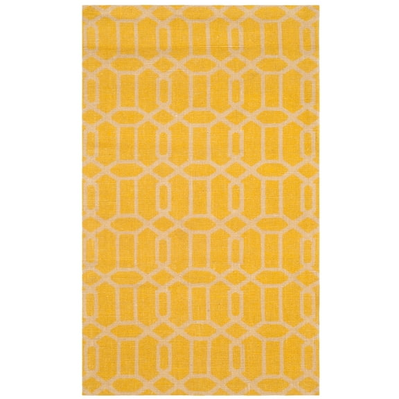 SAFAVIEH Cedar Brook Crispian Geometric Jute Area Rug, Yellow/Ivory, 2'3" x 3'9"