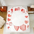 thumbnail image 5 of Castle Fairy Red Love Heart Print 4 Pieces Queen Sheet Sets for Boys Girls,Happy Valentine's Day Ultra Soft Flat Sheet,Romantic Lover Couple Queen Fitted Sheet,Breathable Home Decor, 5 of 7
