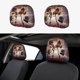 thumbnail image 1 of ¡Maldiciones! Funda Protectora Universal para Reposacabezas de Coche, Funda Elástica para Reposacabezas de Asiento de Auto, Funda de Tela Antipolvo, Accesorios de Interior 2 Piezas, 1 of 6