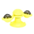 thumbnail image 3 of Cat Turntable Toy, Ideal Designed Windmill Cat Toy Rotating Cat Toy  Multiple Functions Attractive Removable  For Teasing Cat Yellow, 3 of 8