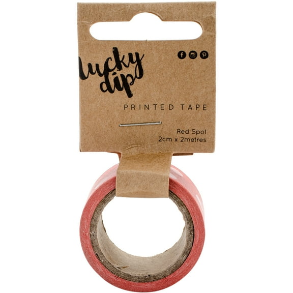 Lucky Dip Printed Tape 20mmX2m-Red Spot