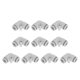 thumbnail image 1 of Conectores de aire de 90 grados de dos vías Unique Bargains, 3/8", 10 piezas, tono blanco y plateado, 1 of 1