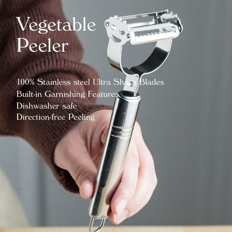  Peeler Slicer Vegetable Fruit Shaver Cutter Double