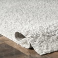 thumbnail image 4 of nuLOOM Kara Solid Shag Ivory 6' 7" x 9' Casual Area Rug, 4 of 9