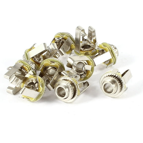 Unique Bargains 10 Pcs 3.5mm 1/8 Audio Stereo Female Jack Socket Panel Mount Connectors Adapter