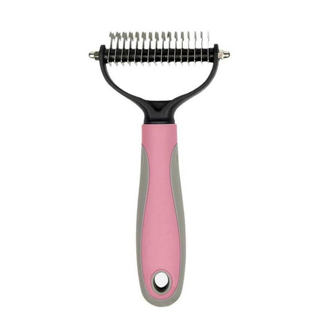 Pet Rake Comb, Open Knots and Remove Floating Hair, Blue/Pink, 170*66 mm/170*88 mm, Suitable for Different Dog Breeds