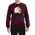 thumbnail image 2 of Wild Bobby, Hip Marilyn Monroe Portrait Classic Beauty Pose, Famous People, Unisex Crewneck Graphic Sweatshirt, Maroon, XX-Large, 2 of 4