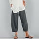 thumbnail image 1 of WILLBEST Pantalones Casuales Cómodos para Mujer: Estilo Harén Holgado de Lino con Cintura Elástica y Bolsillos para Uso Diario. Extra Grande, 1 of 4