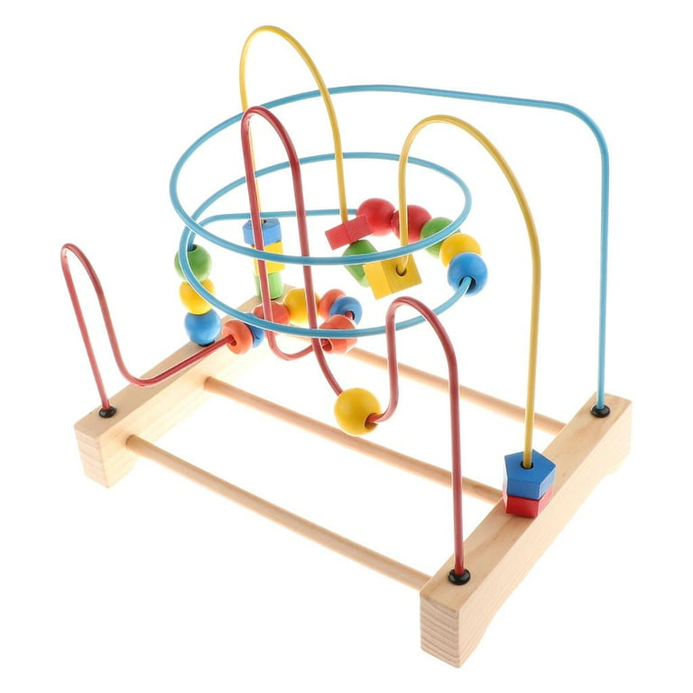 Wooden Roller Coaster Bead Maze Baby Classic Developmental Toy