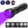 thumbnail image 2 of HEVIRGO Aluminum Alloy Super Bright USB Rechargeable LED UV Light Flashlight Torch Lamp, 2 of 10