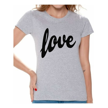 Graduation Gift Ideas For Her Awkward Styles Love Shirt Valentines Day Shirt Love Tshirt for Women Valentines T shirt Women's Love T-Shirt Valentine's Day Gifts for Her Love Gift Idea for Wife Anniversary Gift Love Tee Shirt ()
