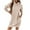 Beige, variant on FRSASU Women'S Plus Size Top,Long-Sleeved Pocket Pullover Hoodie Dress Waist Sweatshirt Solid Tops