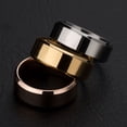 thumbnail image 6 of SmartBy 1 Pc Ring Unisex Stainless Steel Mirror Lightweight Finger Ring for Wedding, 6 of 8