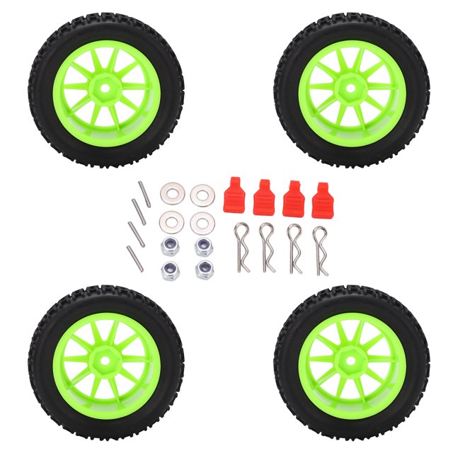 Uds neumáticos de goma RC neumáticos de ruedas de 75mm con patrón en forma de U para vehículo todoterreno WLToys 144001 RC 1/14