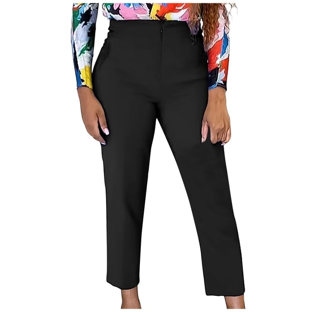 LSLJS Pantalon pour Femmes Ajusté et Polyvalent, Confortable, Taille Haute, Élastique, Couleur Unie