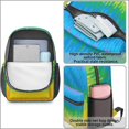 thumbnail image 4 of 17 Inch Lightweight Backpack,PVC Waterproof Oxford Fabric, Ergonomically Designed, with Large Capacity, Vibrant Rainbow Print, 4 of 5