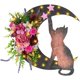 thumbnail image 1 of 2024 Nueva corona de Halloween, coronas de gato negro de luna de Halloween con luces, decoración del hogar para colgar, corona de gato negro de luna de flores, decoración de pared de fiesta para el ho, 1 of 7