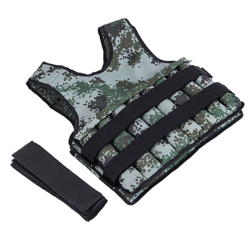CROSS101 Adjustable Camouflage Weighted Weight Vest Training Fitness NEW 