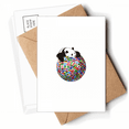 thumbnail image 1 of Panda Posture Flag Earth Art Deco  Fashion Postcards Envelopes Blank Note Cards Mailing, 1 of 4