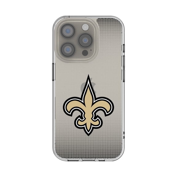 New Orleans Saints Linen Logo iPhone Clear Case
