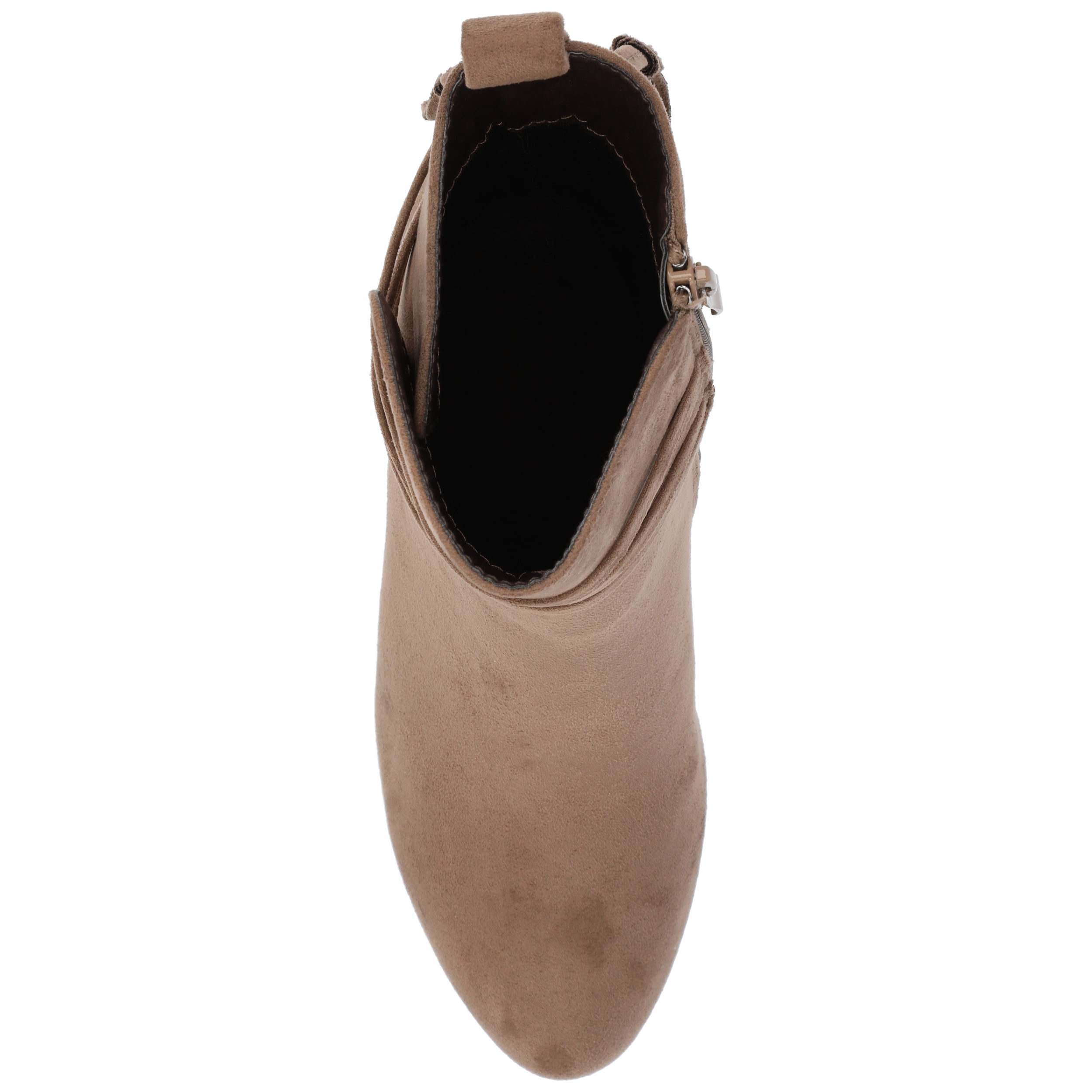 Journee Womens Zuri Inside Zip Block Heel Booties