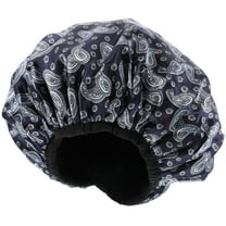 Baluue Waterproof Bath Cap Blue Elastic Shower Hat for Home Use Comfortable and Breathable