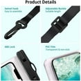 thumbnail image 4 of [Not Floatable] Universal Waterproof Phone case 2 Pack-Up to 7.2",Waterproof Phone Pouch with Adjustable Neck Lanyard,IPX8 Cellphone Dry Bags for Vacation Beach（Black+Transparent）, 4 of 5