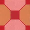 thumbnail image 1 of Ahgly Company Tapis de Zone Carré Lavable en Machine Rouge Rubis Transitionnel, 4 Pieds Carré, 1 of 7