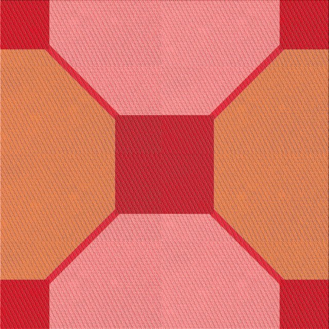 Ahgly Company Tapis de Zone Carré Lavable en Machine Rouge Rubis Transitionnel, 4 Pieds Carré